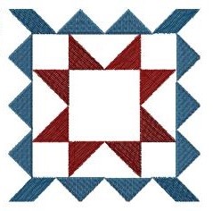 Patriotic Quilt Block Machine Embroidery Design