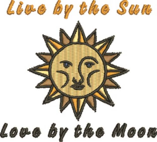 Picture of Live By Sun Machine Embroidery Design