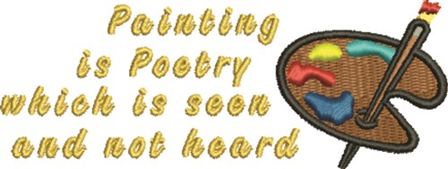 Painting Is Poetry Machine Embroidery Design
