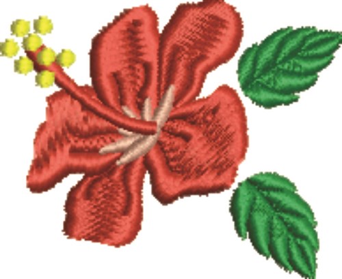 Hibiscus Flower Machine Embroidery Design