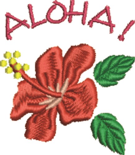 Aloha Flower Machine Embroidery Design