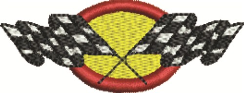 Checkered Flags Machine Embroidery Design