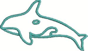 Picture of Orca Outline Machine Embroidery Design