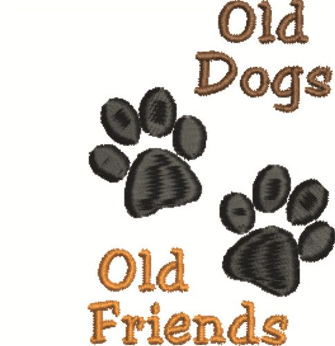 Old Dogs Machine Embroidery Design