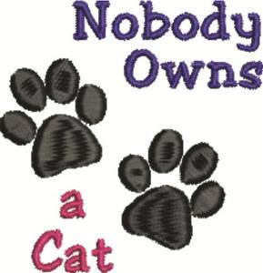 Picture of Own A Cat Machine Embroidery Design