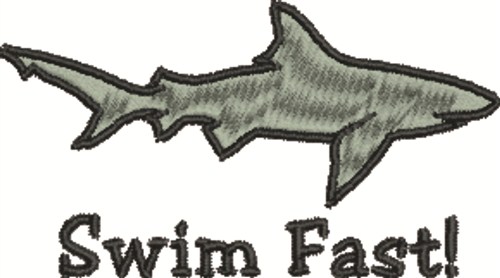 Swim Fast Machine Embroidery Design