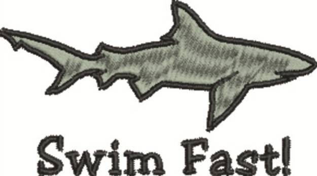 Picture of Swim Fast Machine Embroidery Design