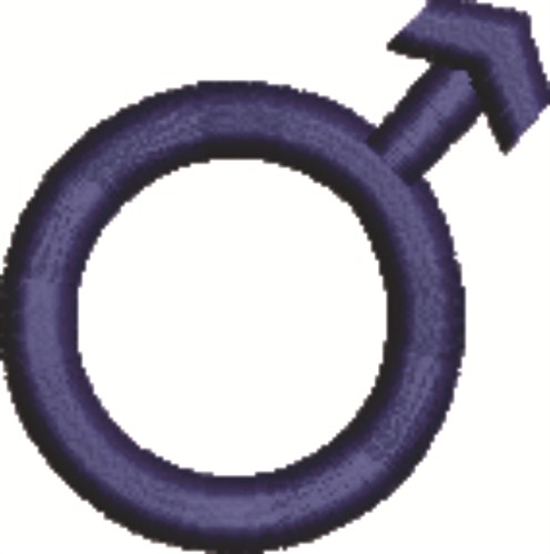 Male Symbol Machine Embroidery Design