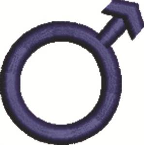 Picture of Male Symbol Machine Embroidery Design