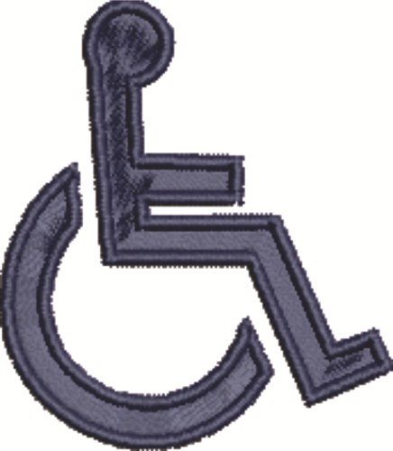 Wheelchair Machine Embroidery Design