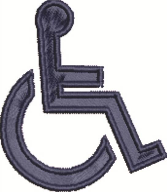 Picture of Wheelchair Machine Embroidery Design