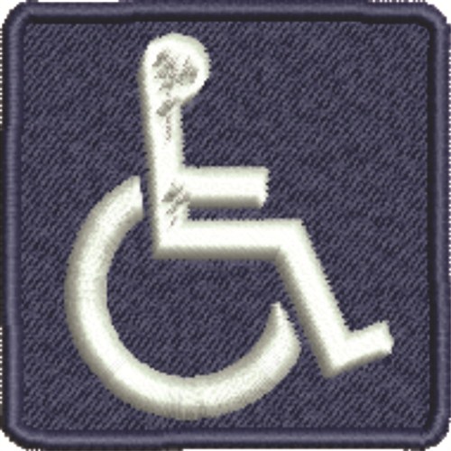 Wheelchair Symbol Machine Embroidery Design