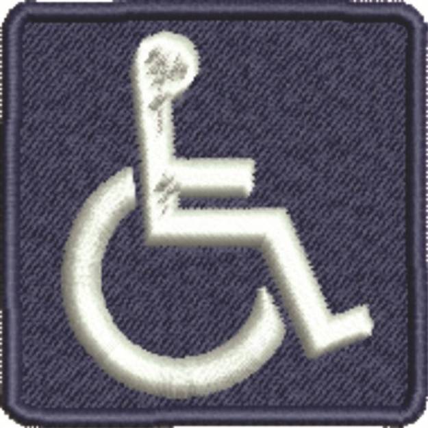 Picture of Wheelchair Symbol Machine Embroidery Design