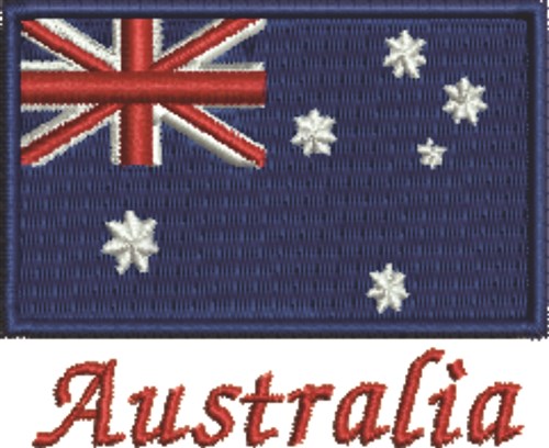 Australia Flag Machine Embroidery Design