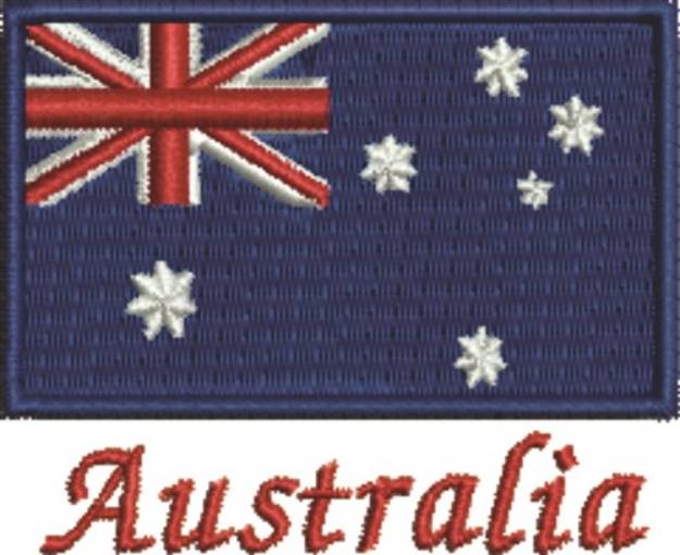 Picture of Australia Flag Machine Embroidery Design