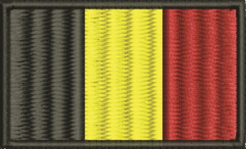 Belgian Flag Machine Embroidery Design