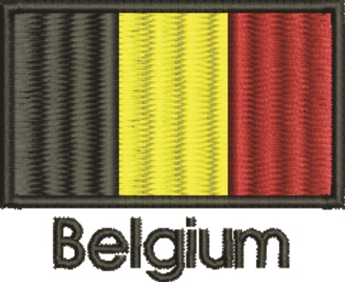 Belgium Flag Machine Embroidery Design