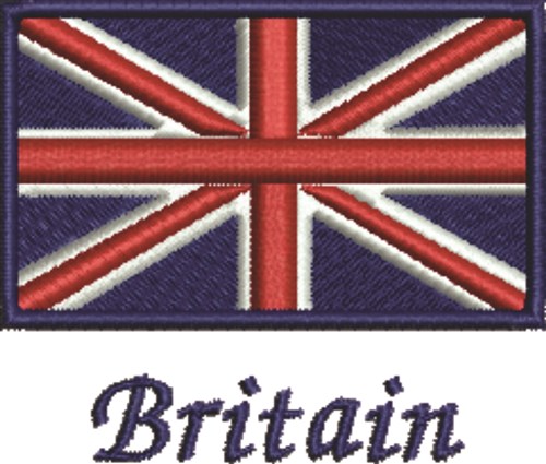 Britian Flag Machine Embroidery Design