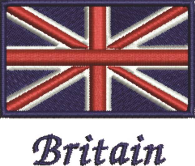 Picture of Britian Flag Machine Embroidery Design