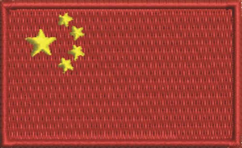Chinese Flag Machine Embroidery Design