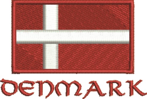 Denmark Flag Machine Embroidery Design