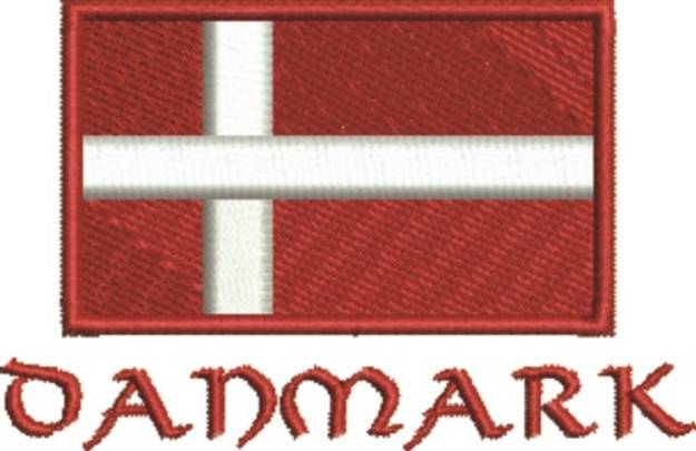 Picture of Danmark Flag Machine Embroidery Design