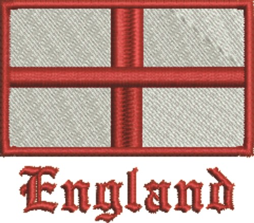 England Flag Machine Embroidery Design
