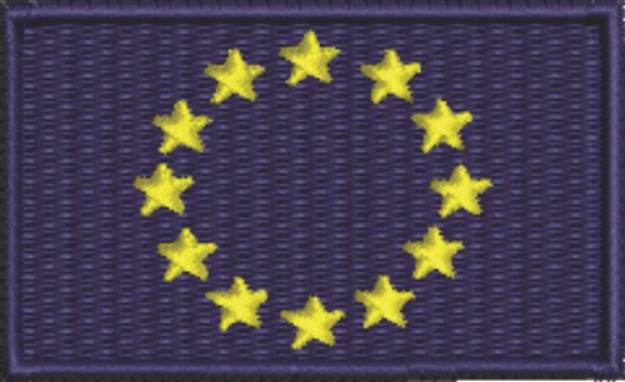 Picture of European Flag Machine Embroidery Design