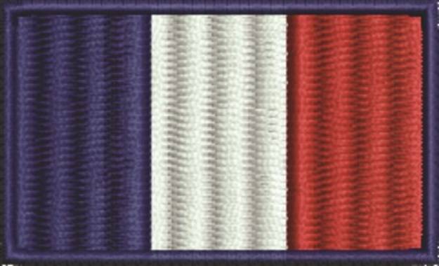 Picture of French Flag Machine Embroidery Design