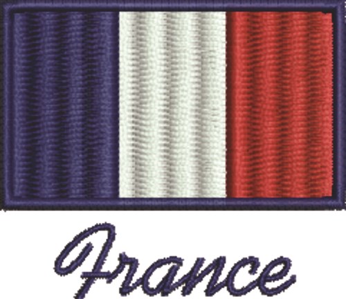 France Flag Machine Embroidery Design
