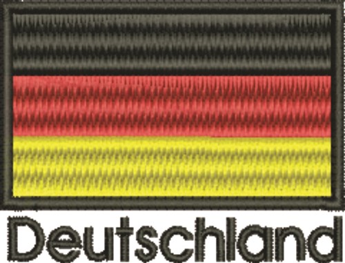 Deutschland Flag Machine Embroidery Design