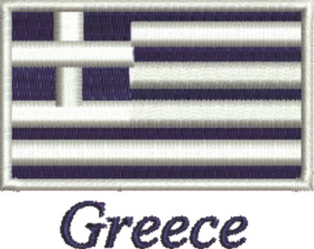 Picture of Flag Of Greece Machine Embroidery Design