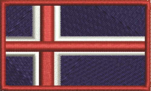 Iceland Flag Machine Embroidery Design