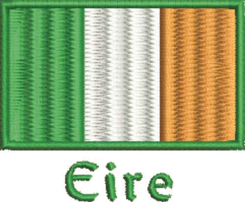 Eire Flag Machine Embroidery Design