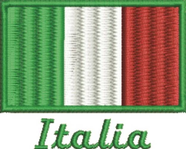Picture of Italia Flag Machine Embroidery Design