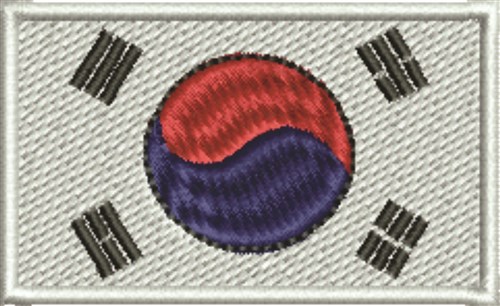 Korean Flag Machine Embroidery Design