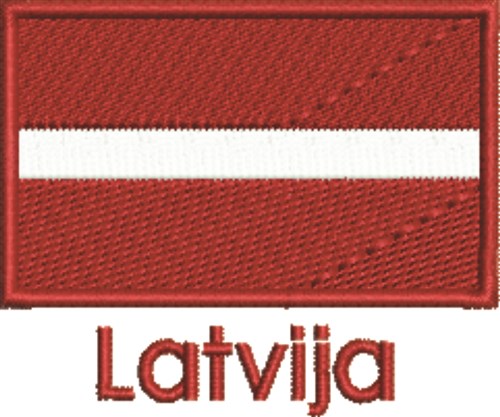 Latvija Flag Machine Embroidery Design