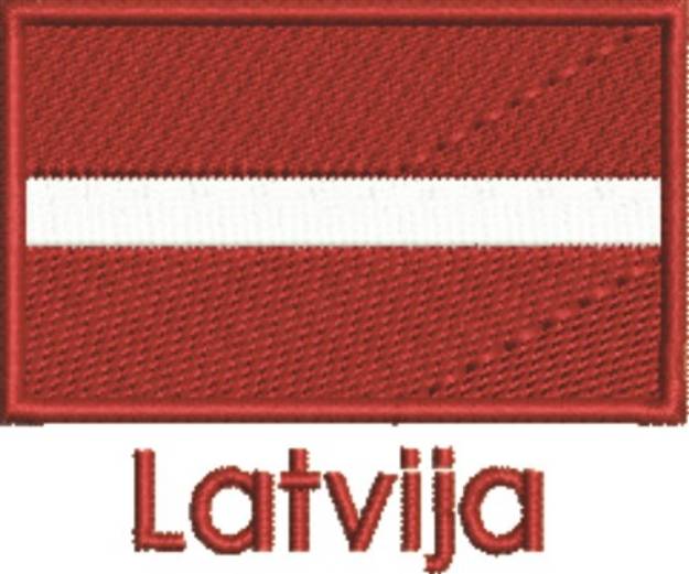 Picture of Latvija Flag Machine Embroidery Design