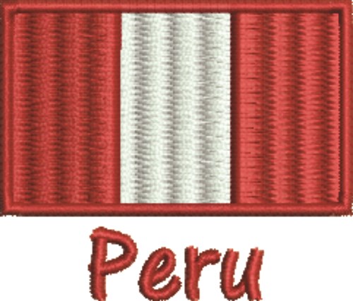 Flag Of Peru Machine Embroidery Design