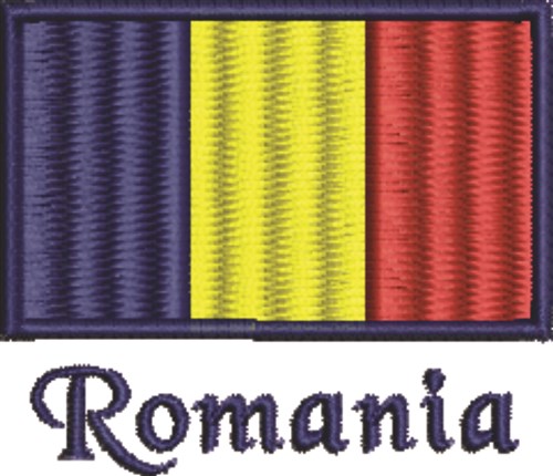 Romania Flag Machine Embroidery Design