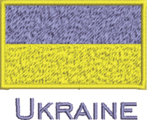 Flag Of Ukraine Machine Embroidery Design