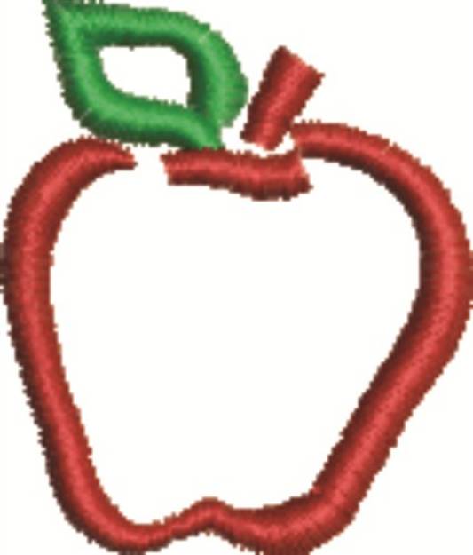 Picture of Apple Outline Machine Embroidery Design