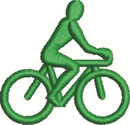 Bicycle Rider Machine Embroidery Design