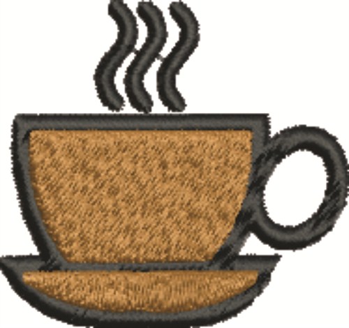 Coffee Machine Embroidery Design