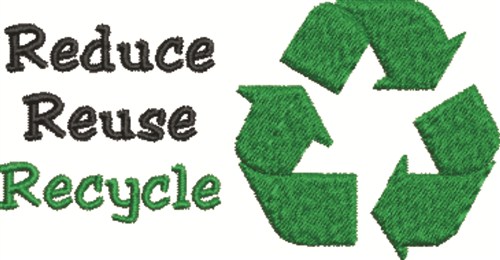 Recycle Symbol Machine Embroidery Design