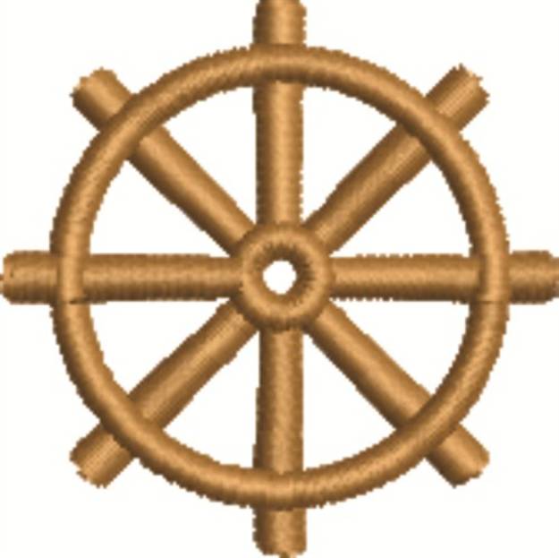 Picture of Ships Wheel Machine Embroidery Design