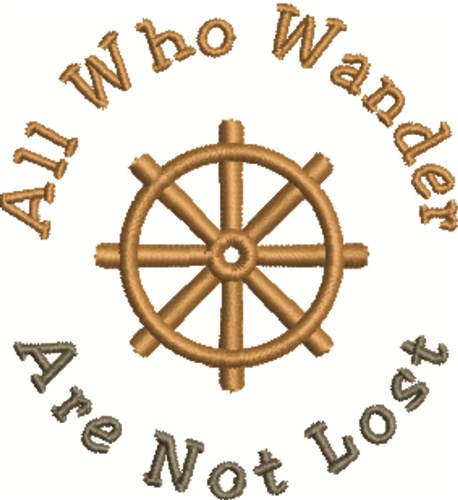 All Who Wander Machine Embroidery Design