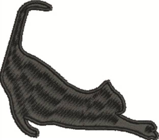 Picture of Stretching Cat Machine Embroidery Design