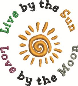 Picture of Live By Sun Machine Embroidery Design