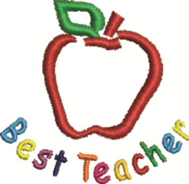 Picture of Best Teacher Machine Embroidery Design